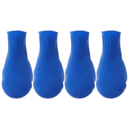 Hemobllo Hundefußabdeckung, Gummistiefel, Regenschuhe, Hundestiefel, 4 Stück, Pfotenschutz für Hunde für Haustiere, Katzen, Hunde (Blau, Größe S) Pfotenschutz von Hemobllo