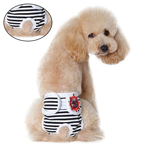 Hemobllo Hundephysiologische Hosen Keuchen Körperpflege Groß Wiederverwendbar Windeln Bauch Hündchen Hundehose Zeitraum Haustier Welpe Black von Hemobllo