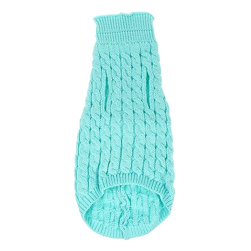 Hemobllo Hundepullover Atmungsaktiv Hundemantel Kleine Hunde Dekoratives Haustierkleidungsstück Warm Geeignet für Spaziergänge Joggen und Outdoor Aktivitäten Himmelblau von Hemobllo