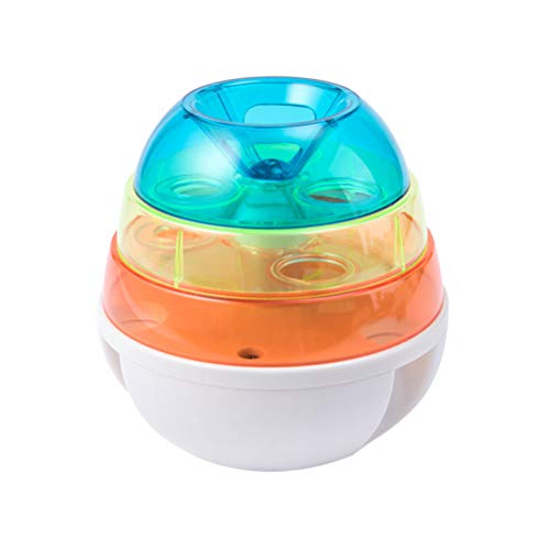 Hemobllo Hundespielzeug, interaktives Trinkglas, Puzzle, Trainingsball, dreilagig, auslaufender Turm, automatische Nahrung von Hemobllo