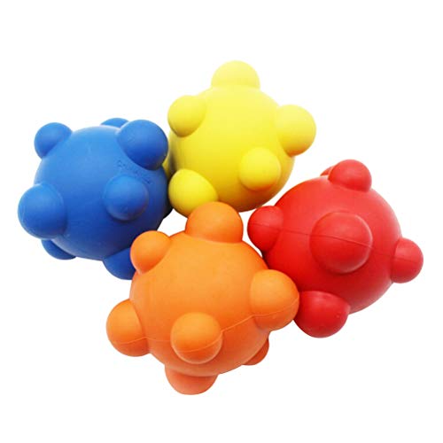 Hemobllo Hunde-Ball, bissfest, Kaubar, Gummi, unregelmäßig, Springball, interatives Spielzeug, 2 Stück (zufällige Farbe) von Hemobllo