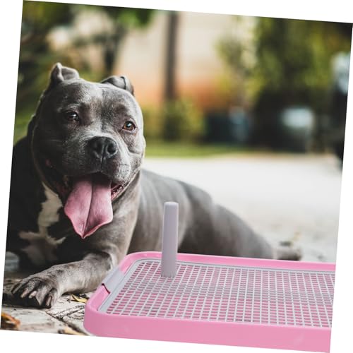 Hemobllo Hundeunterlagen Indoor-hundetöpfe Wandgitter-hundetoilette Pee-pad-Halter Aus Mesh Hund Pinkel Tablett Töpfchen Für Hunde Gras-PIPI-pad Für Welpen Hundestreu-vox Hundebad Abs Rosa von Hemobllo