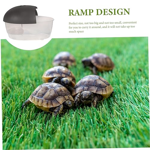 Hemobllo Indoor Terrarium für Schildkröten mit Robustes Kunststoff Terrarium mit Rampe und Schwimmbereich Multifunktionales Reptilien Aquarium für Sonnenbaden Ruhen Fressen und Überwintern von Hemobllo
