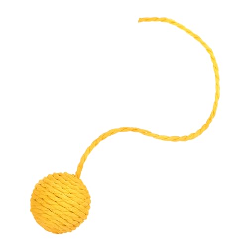 Hemobllo Katzen-Teaser-Ball Zubehör drinnen suchen kratzen Katze Sisalkugeln & Ballspielzeug für Katzen Kratzspielzeug für Katzen Kätzchen Katzenkratzkugel Papier Gelb von Hemobllo