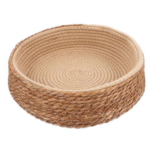 Hemobllo Katzenbett Aus Rattan Katzenbett Für Wohnungskatzen Natürliches Und Bequemes Katzennest Für Kleine Haustiere Gemütlicher Schlafplatz Khakifarbenem Hemobllo Katzenbett Aus Rattan Katzenbett Für Wohnungskatzen Natürliches Und Bequemes Katzennest Für Kleine Haustiere Gemütlicher Schlafplatz Khakifarbenem von Hemobllo