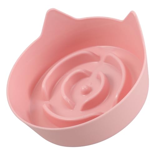 Hemobllo Katzennapf Slow-Feeder-schüssel Flache Kätzchenschüssel Futternapf Für Welpen Katzen Näpfe Slow Feeder Futternapf Für Hunde Slow Feeder Napf Für Katzen Katzenbedarf Plastik Rosa von Hemobllo