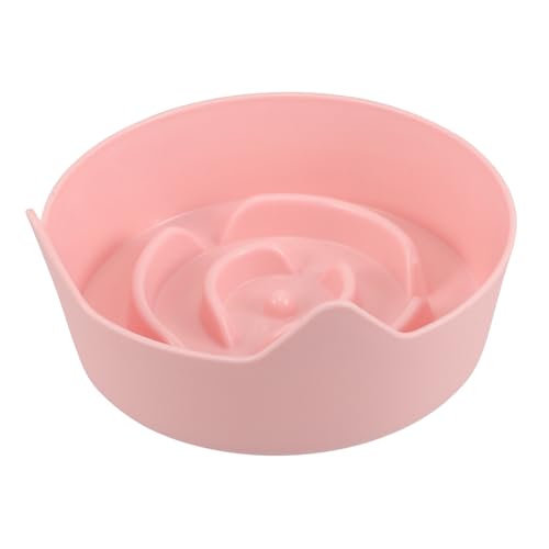 Hemobllo Katzennapf Slow-Food-napf Für Katzen Slow-Eater-hundefutternapf Slow Feeder Napf Für Katzen Katzenfutterschale Haustiernapf Katzenbedarf Langsam Fressende Katzennäpfe Plastik Rosa von Hemobllo