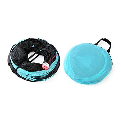 Hemobllo Katzenspielzeug Labyrinth zusammenklappbar Katzenröhrentunnel Tunnel- Plaudern interaktives katzentunnel cat Toy Tunnelspielzeug für Katzen Pet-Tube- von Hemobllo
