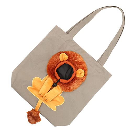 Hemobllo Kleine Atmungsaktive Haustier Umhängetasche Löwenform mit Fenster Leichter Canvas Tragetasche für Katzen und Kleine Hunde als Sling Carrier für Reisen und Alltagsspaziergänge Hemobllo Kleine Atmungsaktive Haustier Umhängetasche Löwenform mit Fenster Leichter Canvas Tragetasche für Katzen und Kleine Hunde als Sling Carrier für Reisen und Alltagsspaziergänge von Hemobllo