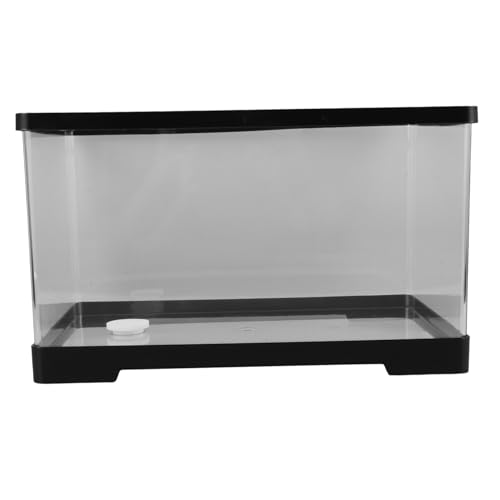 Hemobllo Kleines Aquarium mit für Betta und Goldfische Multifunktionaler Desktop Terrarium aus Kompakter Schildkröten und Fischtank für Zuhause Modernes Design Platzsparend von Hemobllo