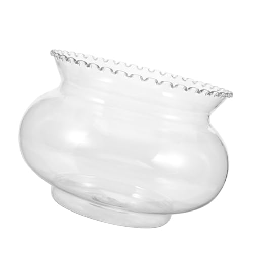 Hemobllo Kleines Fischbecken Goldfischaquarium Fischglas Terrarienschale Betta-Panzer Betta-schüssel Beta-Aquarium Herzstück Schale Beta-Bowl Klare Schalen Beta-Tank Plastik Transparent von Hemobllo