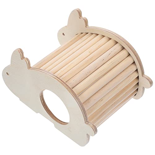Hemobllo Kletterleiterspielzeug Meerschweinchen verstecken Hamsterkäfige Hamsterhaus Hamster hamsterspielzeug Hamsterversteck mit Leiter Haustiere trainieren hölzern von Hemobllo