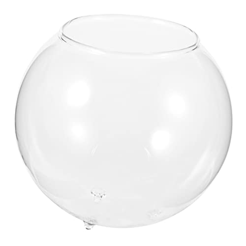 Hemobllo Micro-landschaftsvase Fischzubehör Aquariumheizung Klare Aquariumschale Schüssel Aquariumdekorationen Tischfischschale Fischfutter Luft Tischaquariumschale Aquarienlicht Tank Glas von Hemobllo
