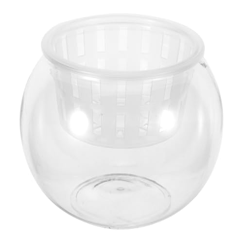 Hemobllo Mikrolandschafts-Aquarium Runde Terrarienschale Tischaquarium Fürs Büro Durchsichtige Plastikschüssel Klare Aquariumschale Pflanzen Terrarienschale Das Haustier Transparent von Hemobllo