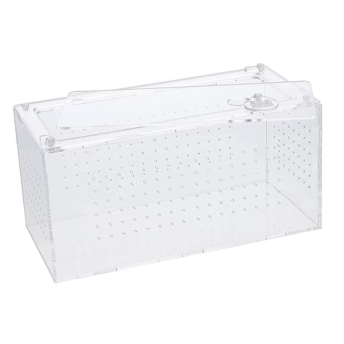 Hemobllo Multifunktionale Reptilienbox Transparente Fütterungsbox Für Schlangen Spinnen Geckos Und Insekten Atmungsaktiv Für Haushalt Und Transport Große von Hemobllo