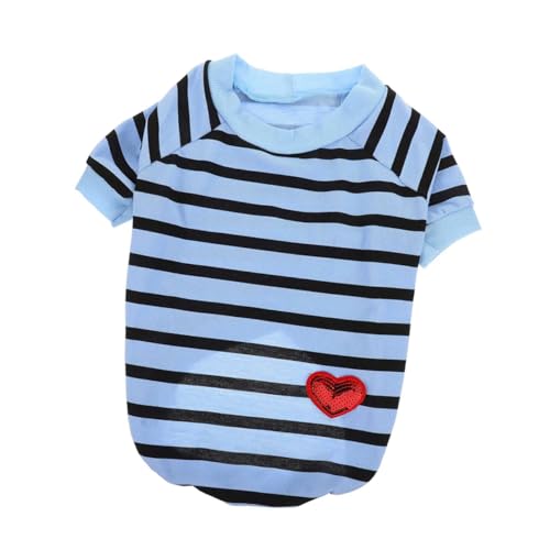 Hemobllo Name Welpenhemden Hund Cool Farbig Hündchen-Shirt Hundeshirt Abdeckung Hemd Für Hund Alle Haustiere Haustierhemden Hemden Für Hunde Zeigen Baumwolle Blue von Hemobllo