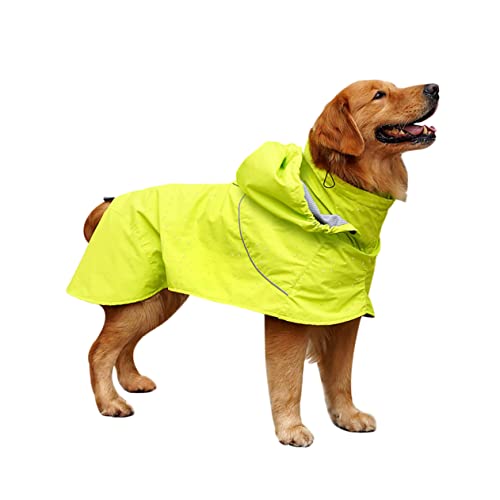 Hemobllo Nylon-hunderegen Hundemäntel Hunde Regenmantel Haustier Einstellbar Nass Wasserdicht Regenanzug Hundejacken Kreativ Leicht Haube Brust Hund Regen Slicker Yellow von Hemobllo