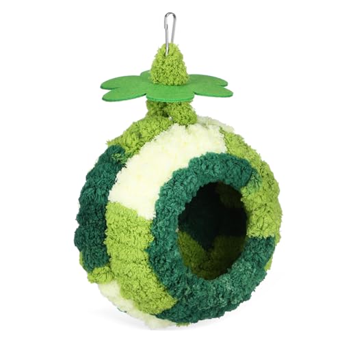 Hemobllo Papageiennest Großes Vogelhaus Vogel Zeug Weiches Vogelnest Vogelbett Für Sittiche Papagei Hängenest Papageienbett Vogelnest Kuscheln Innennetz Aus Kunststoff Green von Hemobllo