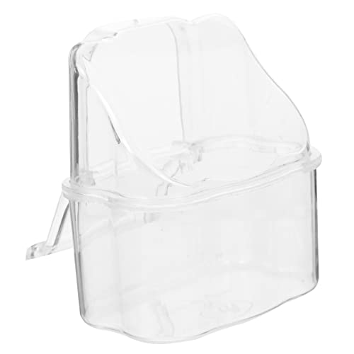 Hemobllo Parrot Cage Feeder Hängender Futternapf für Vögel Transparente Futterbox mit Großer Kapazität Einfache und Wiederverwendbar Geeignet für Papageienkäfige und Vogelzubehör von Hemobllo