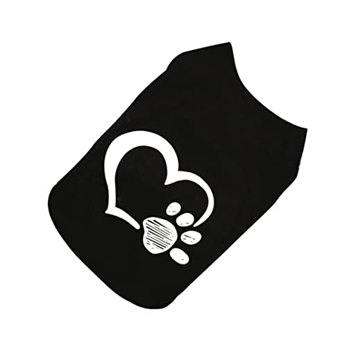 Hemobllo Party-Hundetuch hundepullover hundepulli Hundebekleidungshersteller Haustierbekleidung Hundeoutfit Welpenspielzeug Hundetrikot Pfote Haustier Sommerkostüm Hund Weste Stoff Black von Hemobllo