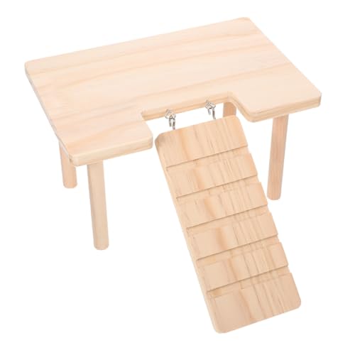 Hemobllo Holzplattform Für Kleintiere Hamsterplattform Mit Kletterleiter Spielplatz Für Hamsterkäfige Aktivitätsbereich Für Haustiere Holzspielzeug Für Hamster von Hemobllo