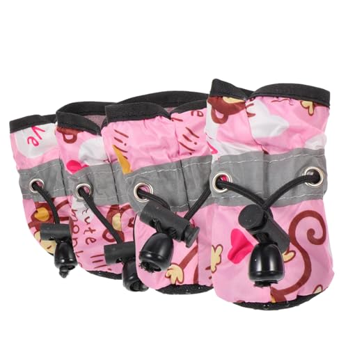 Hemobllo Reflektierende rutschfeste Hundeschuhe mit Weicher Atmungsaktiver Sohle Outdoor Schutz für Kleine Hunde Elastische Welpenboots für Bequemen Pfotenschutz und Langanhaltenden von Hemobllo