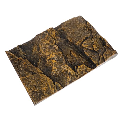 Hemobllo Reptilien Terrarium Hintergrundplatte PU Felsen für Aquarium und Schildkröten Gehäuse Steinoptik Langlebiges Sicheres Material Tiefenwirkung Frisches Design von Hemobllo