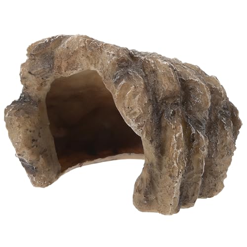 Hemobllo Reptilienversteck Aus Harz Für Schildkröten Und Eidechsen Sonnenplattform Und Unterschlupf Für Terrarien Und Aquarien Natürlicher Look Sicher Und Bequem Für Innen von Hemobllo