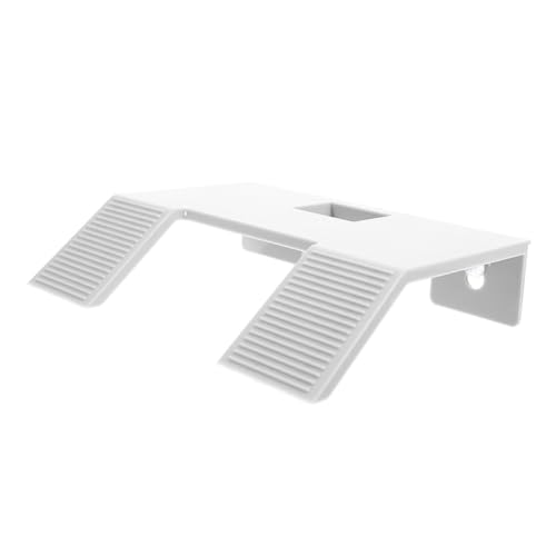 Hemobllo Turtle Basking Platform Mit Saugnäpfen Plastische Kletterrampe Für Schildkröten Und Reptilien Für Sonnenbäder Und Kletterübungen Große Weiße von Hemobllo