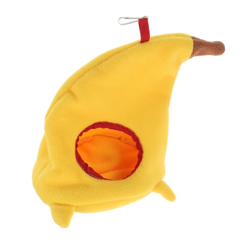 Hemobllo Schlafsack Vogelnest meerschweinchen Bett kleine Tierpee-Pads Hamster -Hängematte Rattenhängematte für Käfig Tragetasche für Kleintiere Hamster hängendes Dickes Vlies Yellow von Hemobllo