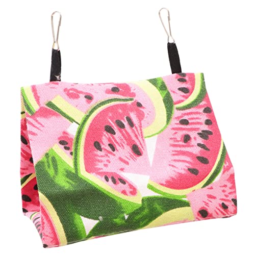 Hemobllo Wassermelonen-Muster Canvas Papageien-hängematte Warmes Nest Für Vögel Langlebig Wasserabweisend Leicht Zu Reinigen Für Spiel Und von Hemobllo