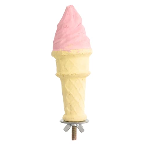 Hemobllo Sittich Barsch Vogelständer Eiscreme Form Kauspielzeug Für Papageien Zubehör Für Käfig Fördert Das Kau Und Spielverhalten von Hemobllo