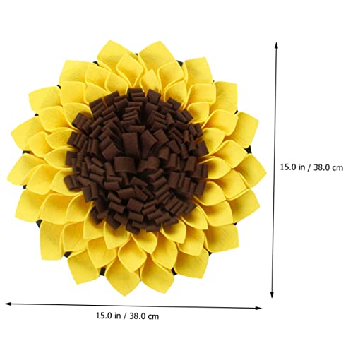 Hemobllo Slow Feed Hundeschnüffelmatte in Sonnenblumen Design Robust und Groß für Kleine bis Große Hunde Fördert Natürliche Futtersuche Stressabbauend und Energiespendend als von Hemobllo