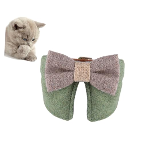 Hemobllo Tierfliege hundekragen hundehalstuch Dog Collars Dog hundehalsband hundehalsbänder Katze Kätzchenkragen mit Glocke Fliegen Kätzchen Zubehör Grün Fliege Haustier Green von Hemobllo