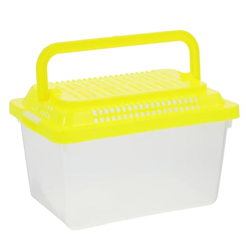 Hemobllo Tragbare Reptilien Transportbox aus Bruchsicherem PP Transparentes Aquarium mit Belüftung Sicher für Schildkröten Goldfische Hamster und Kleine Haustiere Einfach zu Reinigen von Hemobllo