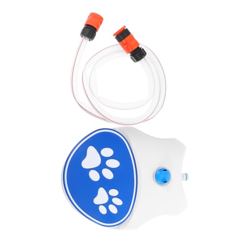 Hemobllo Tragbarer Fußbetriebener Haustier Wasserspender mit Schlauch Outdoor Hundetrinkbrunnen für Wandern Camping Wasserspender für Frisches Wasser Unterwegs von Hemobllo