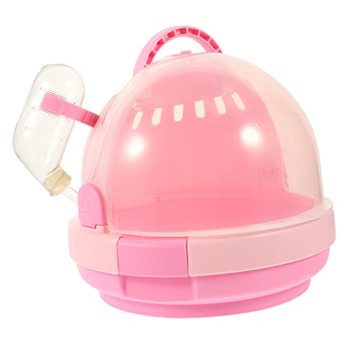 Hemobllo Tragbarer Hamsterkäfig Handheld Hamster Transportbox für Kleine Haustiere mit Praktischem Tragegriff für Outdoor Aktivitäten zu Reinigen Sichtkontakt von Hemobllo