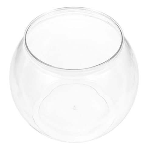 Hemobllo Transparenter Sturzsicherer Kunststoff Fischglas Rundschale Vielseitiges Terrarium und Aquarium für Goldfische und Kleine Schildkröten Dekorativer Behälter für Büro und Hemobllo Transparenter Sturzsicherer Kunststoff Fischglas Rundschale Vielseitiges Terrarium und Aquarium für Goldfische und Kleine Schildkröten Dekorativer Behälter für Büro und von Hemobllo