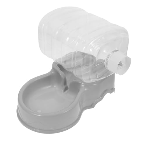 Hemobllo Trinkbrunnen für Haustiere Tülle Katzenfutter Dual Trinkwasserspender groß Automatischer Futterspender für Haustiere Hundefutterschale Pet Feeder Plastik Grey von Hemobllo