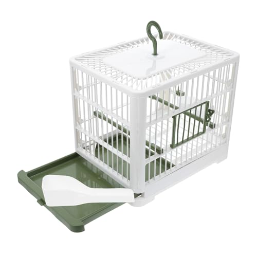 Hemobllo Trinkvogelkäfig Conure Vogelkäfig Reiseträger für Vögel Vogelkäfig für unterwegs Papageien-Reisekäfig Taubenversorgung Wellensittichkäfig Vogel Stehen Papageienträger Abs Weiß von Hemobllo