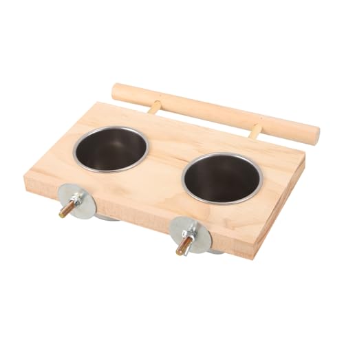 Hemobllo Vogel Futter und Wasserschale mit Metallhalterung Doppelte Futterschale für Papageien Käfig Geeignet für Tauben Nymphensittiche und Kleine Vögel Einfach zu Montieren und von Hemobllo