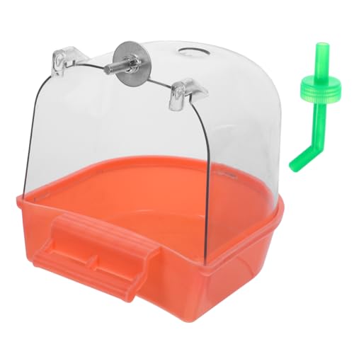 Hemobllo Hängende Vogelbadewanne Für Käfige Auslaufsichere Für Papageien Und Wellensittiche Praktische Badebox Mit Haken Für Wasserbäder von Hemobllo