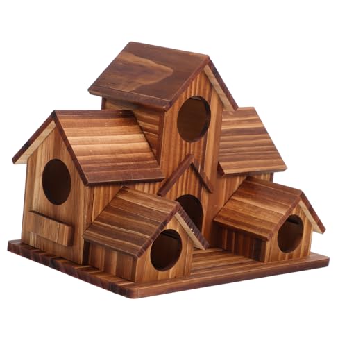 Hemobllo Vogelnest-Ornamente aus Holz Kolibri-Vogelhaus Sittich Nest Vogel Stehen intelligenter Vogelhäuschen Vogelhütte für Käfig Papageienbrutnest hölzern Coffee Hemobllo Vogelnest-Ornamente aus Holz Kolibri-Vogelhaus Sittich Nest Vogel Stehen intelligenter Vogelhäuschen Vogelhütte für Käfig Papageienbrutnest hölzern Coffee von Hemobllo