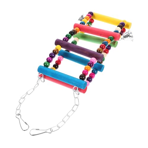 Hemobllo Parrot Cage Wooden Perch Climbing Toy Für Vögel Hängendes Spielzeug Mit Süßem Design Für Wellensittiche Und Papageien Holzmaterial Fördert Und Spiel von Hemobllo