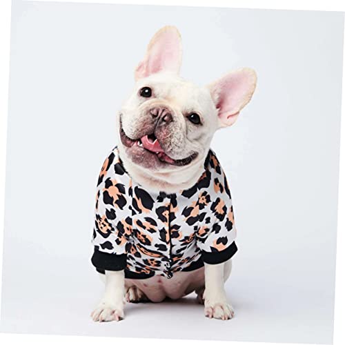Hemobllo Warme Kleine Hundeweste mit Atmungsaktivem Baumwollfutter Gesteppte Welpenjacke für Indoor und Outdoor Haustierkleidung für Kleine Hunde Wie Corgi French Bulldog Leopardmuster XL von Hemobllo