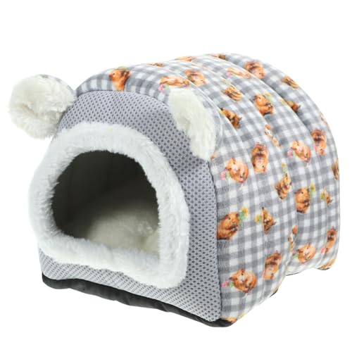 Hemobllo Warme Meerschweinchen Kuschelhöhle mit Stabilem Design Gepolstert für Winter Waschbares Kleintierbett Geeignet für Kleine Hamster und Meerschweinchen als für Haustierliebhaber von Hemobllo