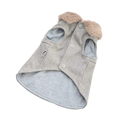 Hemobllo Warmer Hundemantel Wintermantel für Kleine Hunde bis Atmungsaktive Weiche Hundeweste Pflegeleichte Haustierkleidung Bequem und Strapazierfähig Graue von Hemobllo
