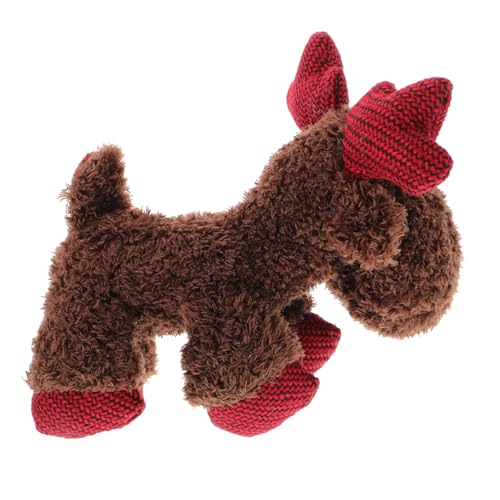Hemobllo Weihnachtliches Hundespielzeug Plüsch Rentier Robust Beißen und Zahnen Interaktives Pflege Zahngesundheit von Hemobllo