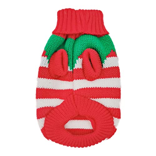 Hemobllo Weihnachtspullover für Kleine Hunde und Katzen Weicher Baumwoll Pet Pullover Atmungsaktiver Bequemer Strickpullover für Haustiere Festliche Winterkleidung Niedliches Design für von Hemobllo