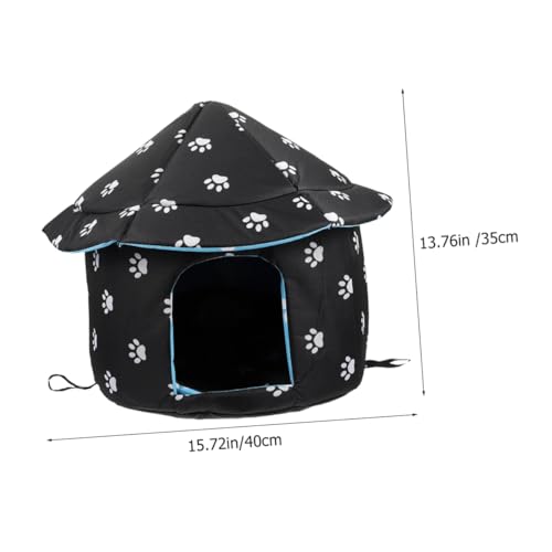 Hemobllo Wetterfestes Atmungsaktives Katzenhaus mit Weichem Abnehmbarem Nest Warmes Haustierbett für Katzen und Kleine Hunde Waschbares Gemütliches Schlafzelt für Indoor und Outdoor Hemobllo Wetterfestes Atmungsaktives Katzenhaus mit Weichem Abnehmbarem Nest Warmes Haustierbett für Katzen und Kleine Hunde Waschbares Gemütliches Schlafzelt für Indoor und Outdoor von Hemobllo